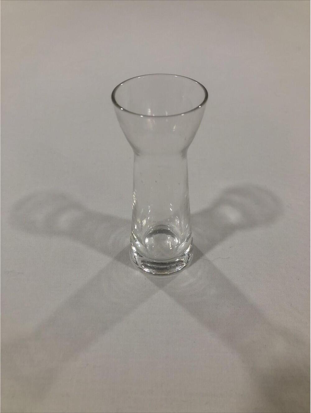 Vtg clear glass hyacinth‎ forcing vase 4” High